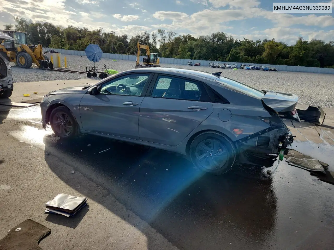 KMHLM4AG3NU339089 2022 Hyundai Elantra Sel