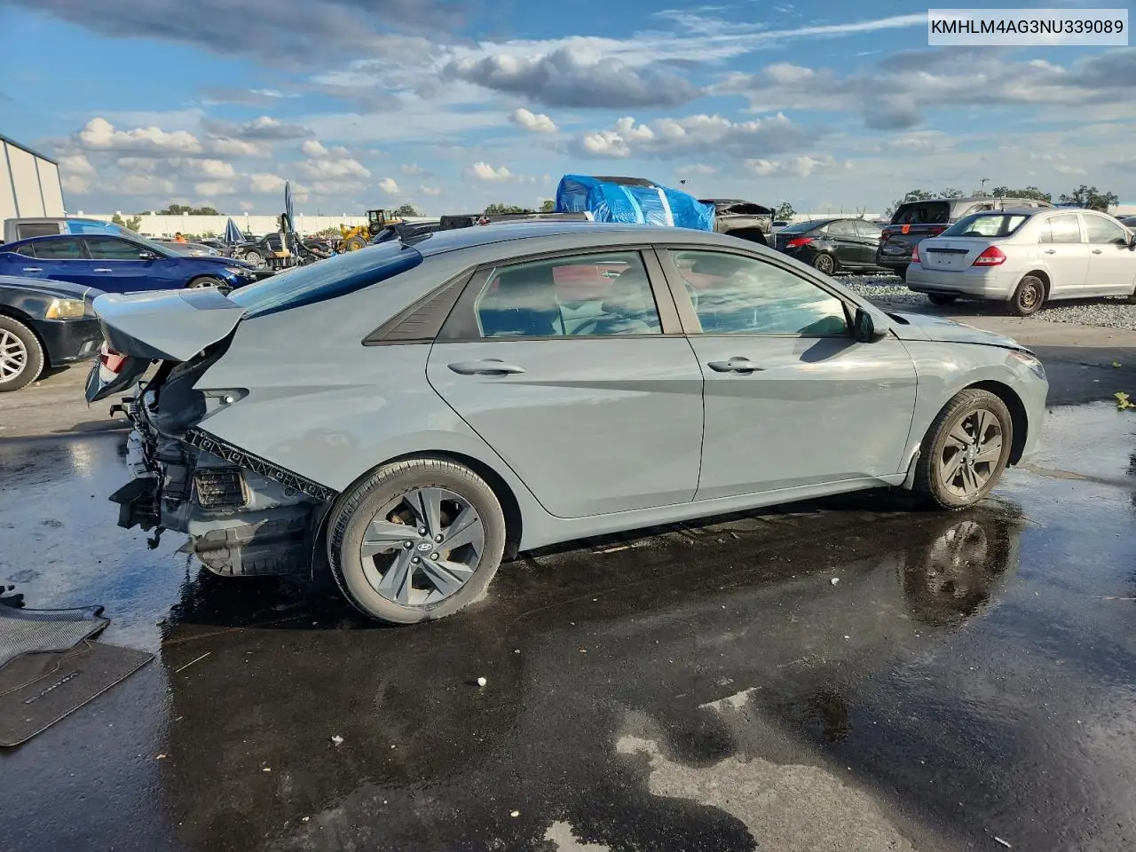 KMHLM4AG3NU339089 2022 Hyundai Elantra Sel