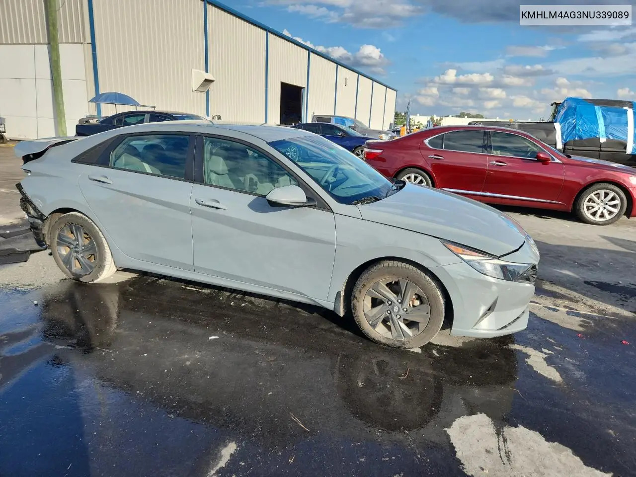 KMHLM4AG3NU339089 2022 Hyundai Elantra Sel