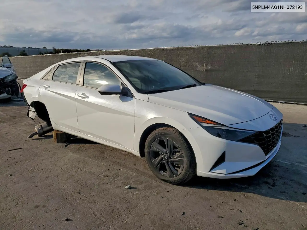 5NPLM4AG1NH072193 2022 Hyundai Elantra Sel