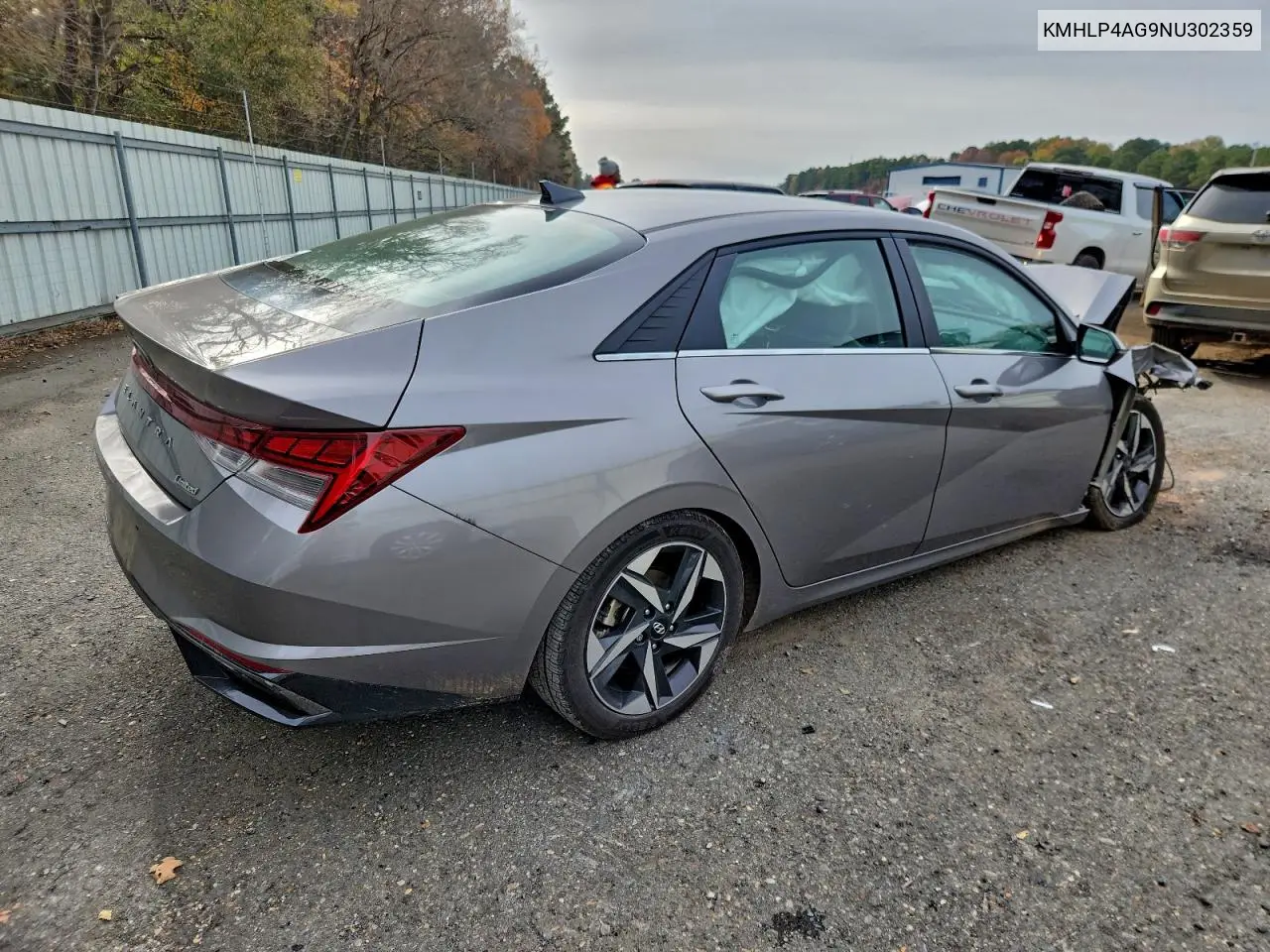 KMHLP4AG9NU302359 2022 Hyundai Elantra Limited