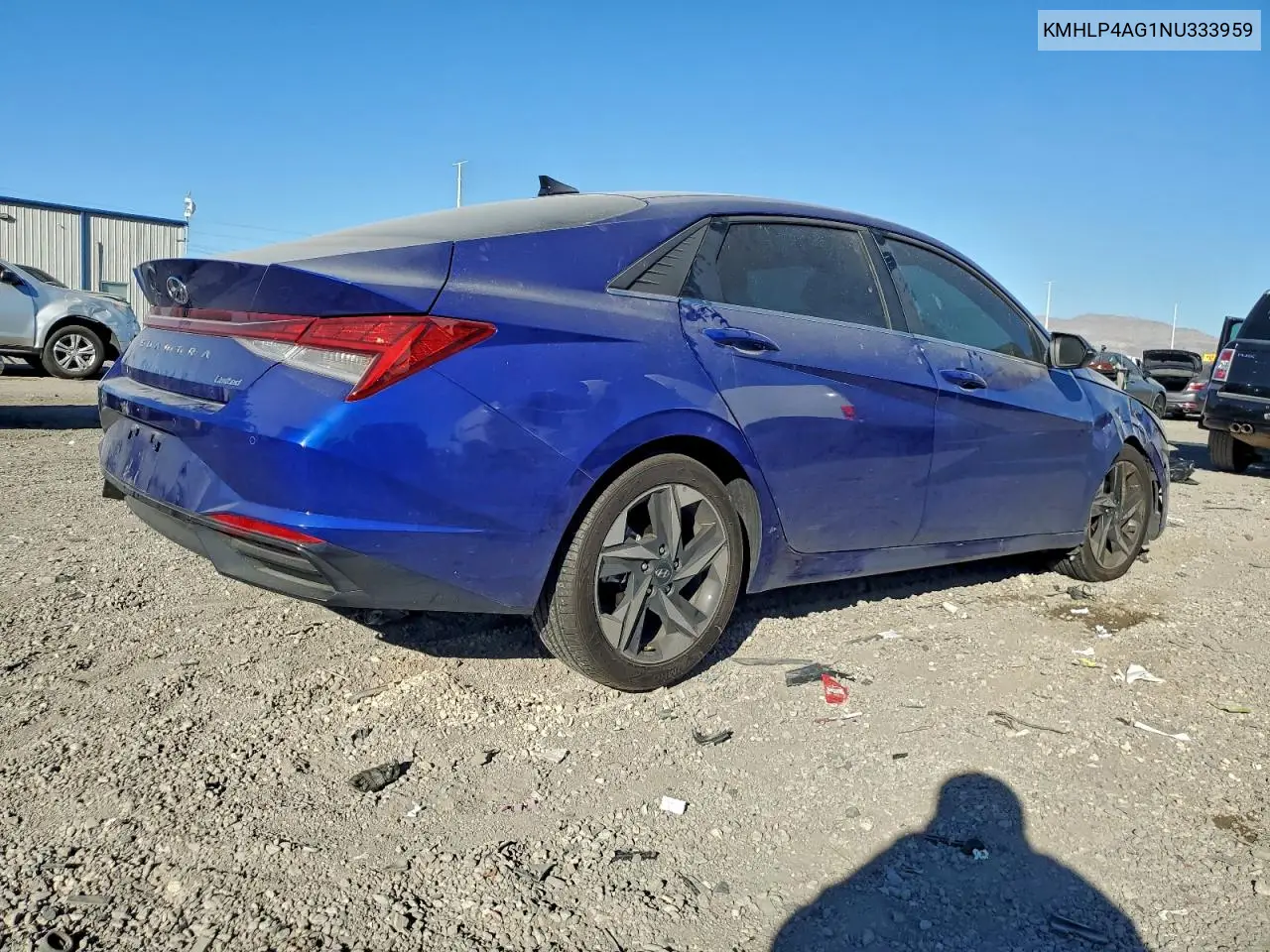 KMHLP4AG1NU333959 2022 Hyundai Elantra Limited