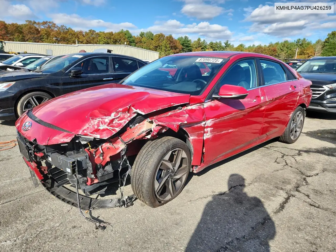 KMHLP4AG7PU426259 2023 Hyundai Elantra Limited