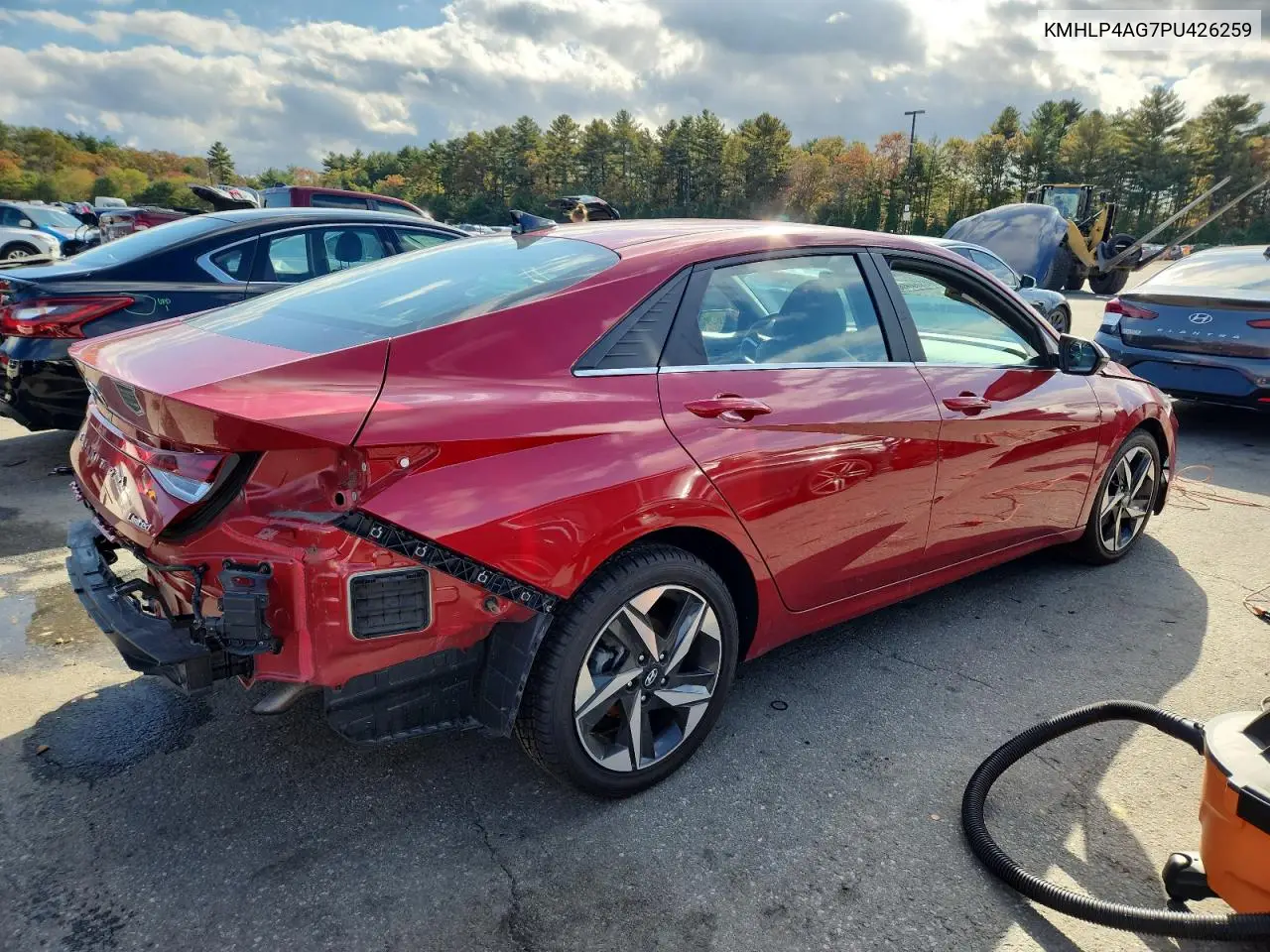 KMHLP4AG7PU426259 2023 Hyundai Elantra Limited