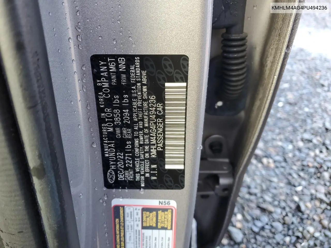 KMHLM4AG4PU494236 2023 Hyundai Elantra Sel