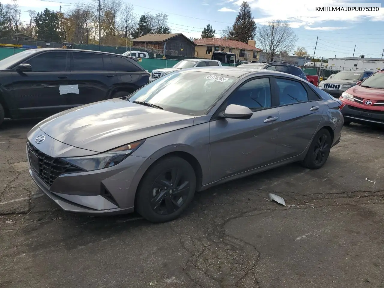 KMHLM4AJ0PU075330 2023 Hyundai Elantra Blue