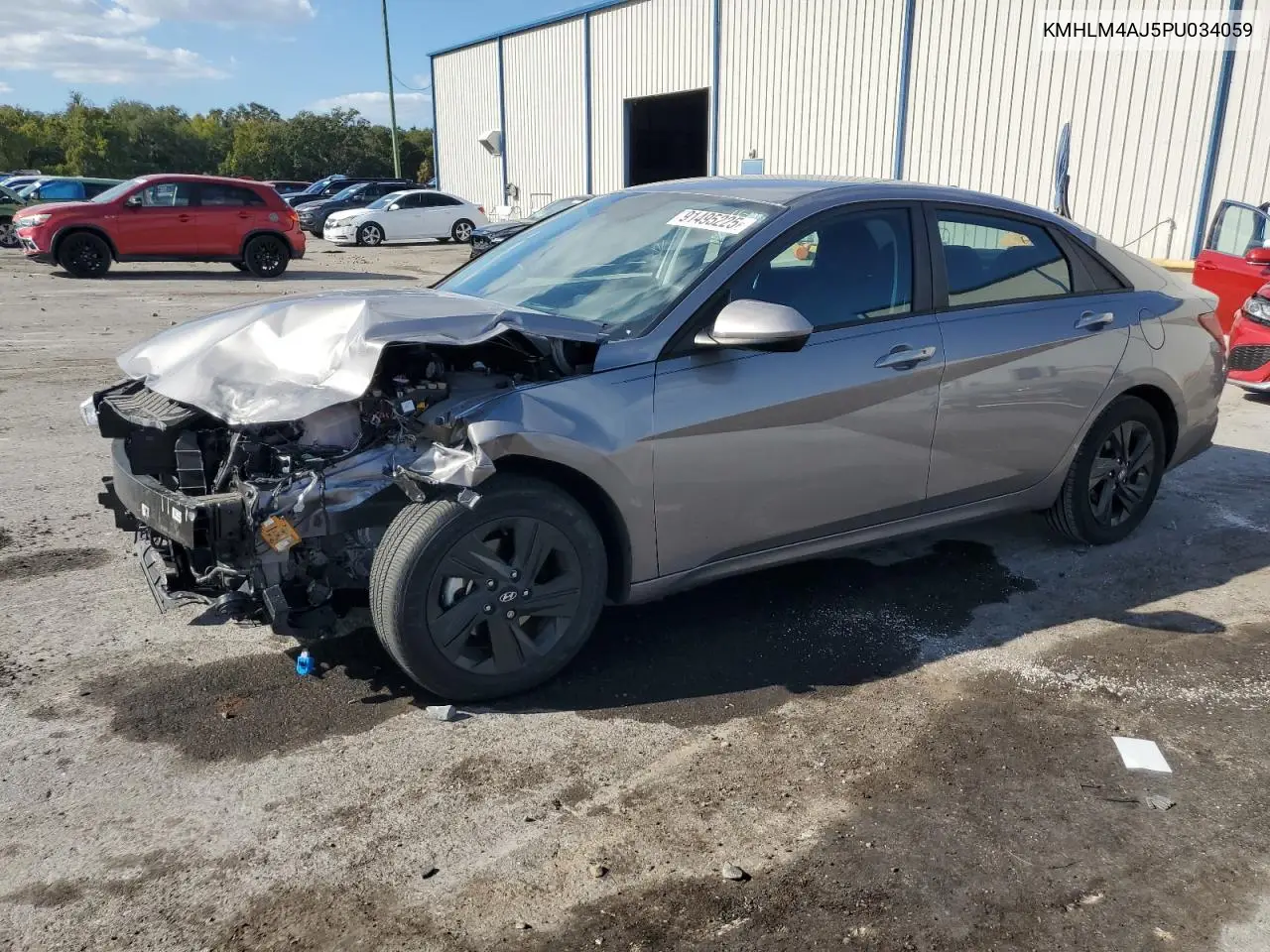 KMHLM4AJ5PU034059 2023 Hyundai Elantra Blue