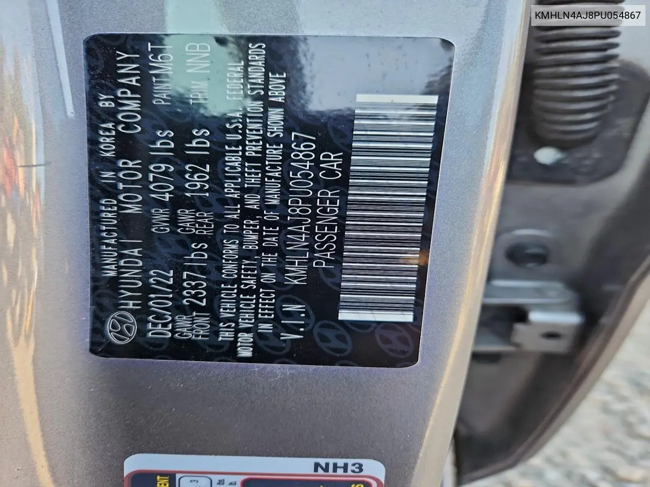 KMHLN4AJ8PU054867 2023 Hyundai Elantra Limited