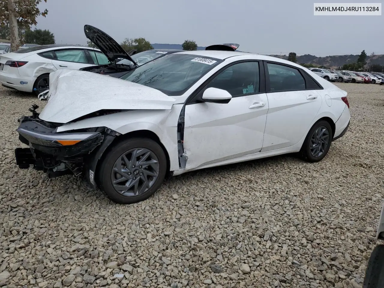 KMHLM4DJ4RU113284 2024 Hyundai Elantra Blue