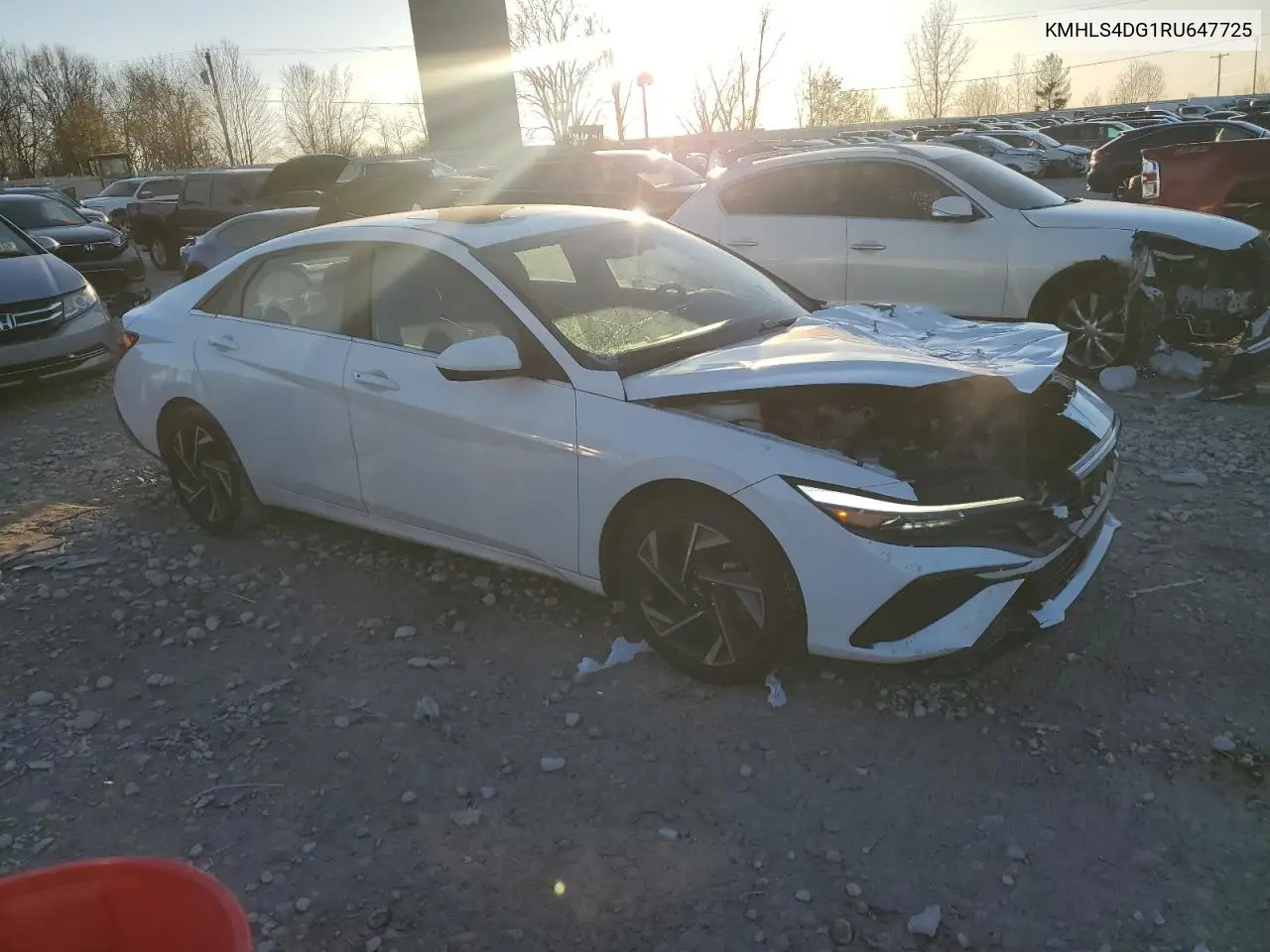 KMHLS4DG1RU647725 2024 Hyundai Elantra Sel