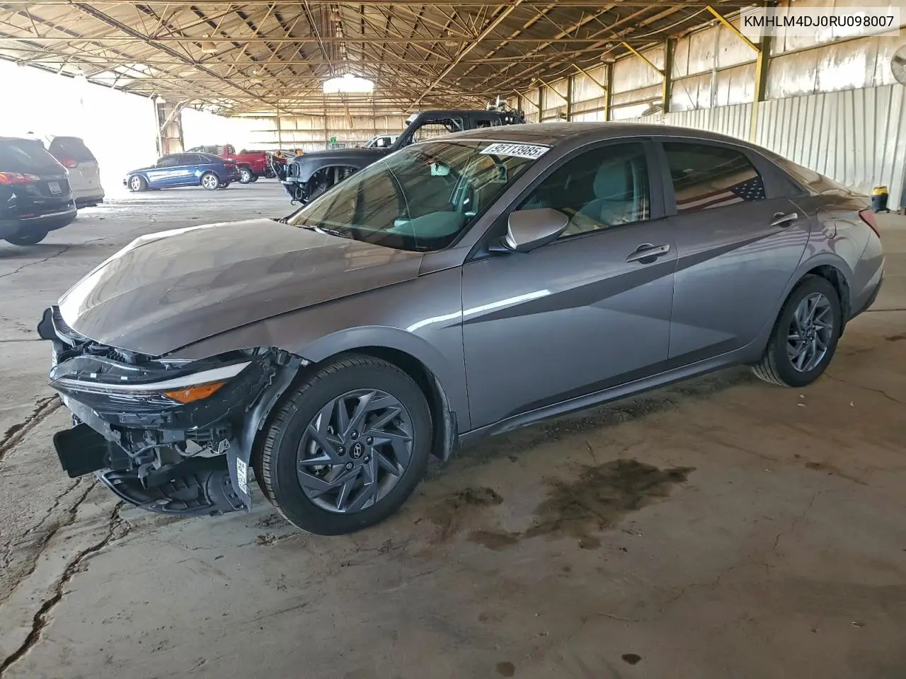 KMHLM4DJ0RU098007 2024 Hyundai Elantra Blue