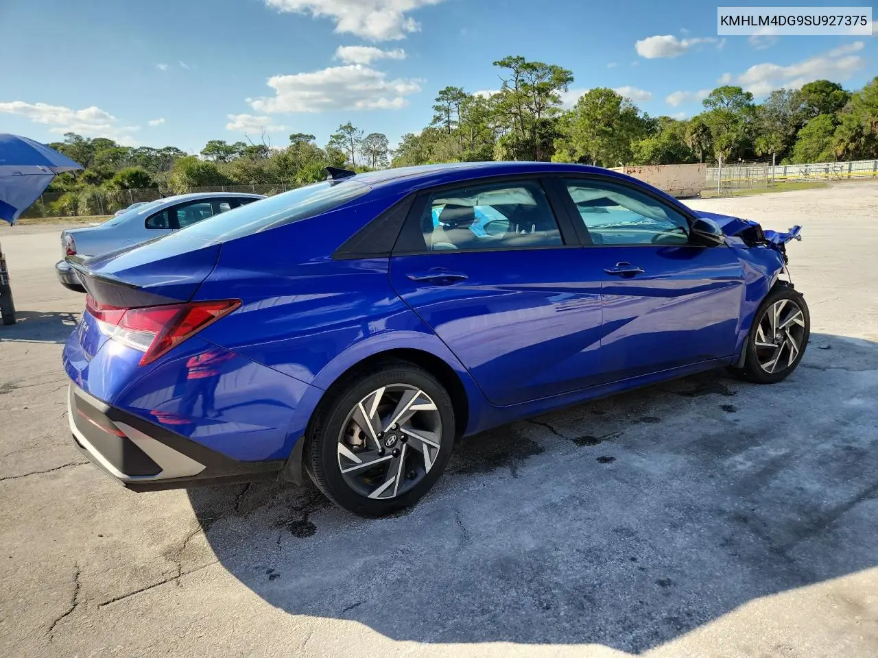 KMHLM4DG9SU927375 2025 Hyundai Elantra Sel Sport