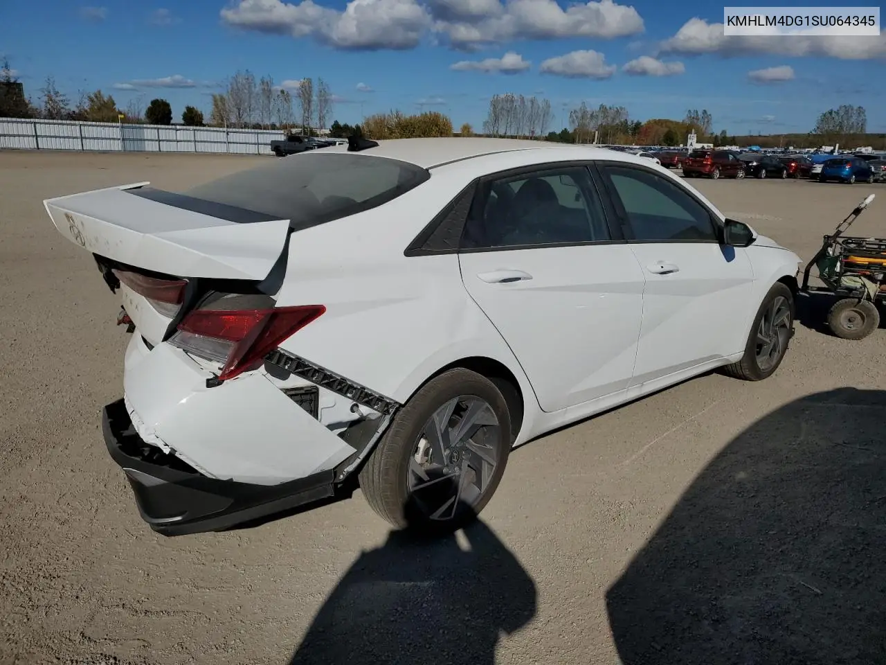 KMHLM4DG1SU064345 2025 Hyundai Elantra Sel Sport