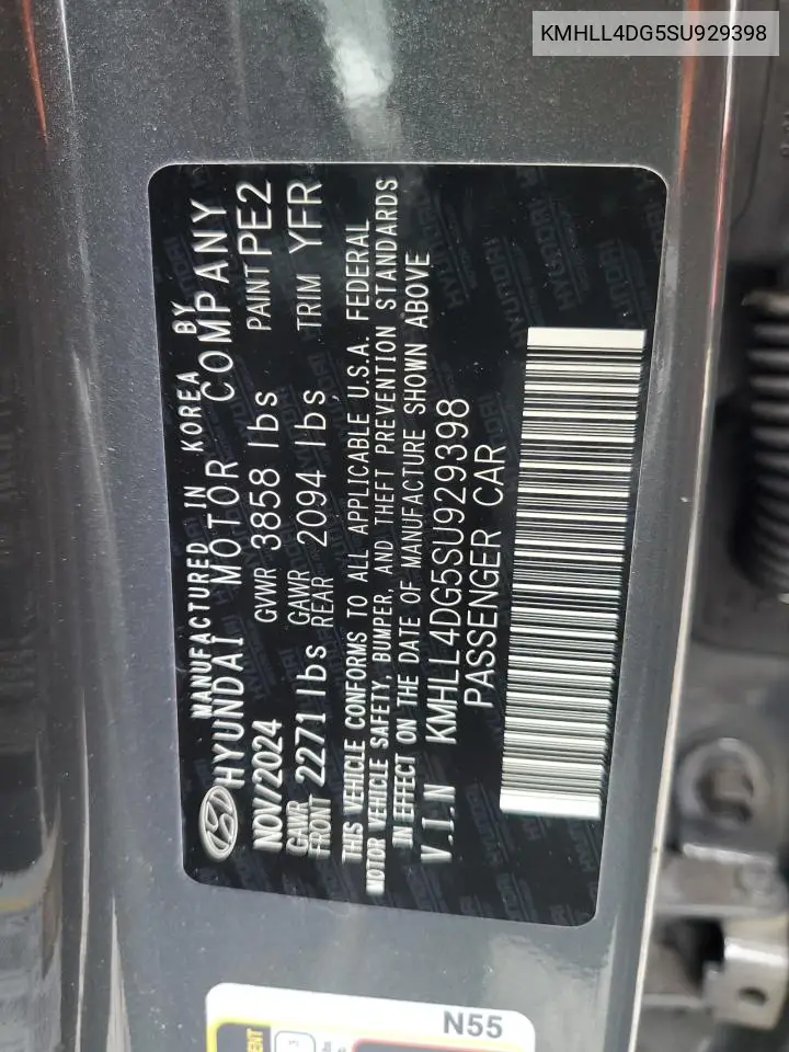 KMHLL4DG5SU929398 2025 Hyundai Elantra Se
