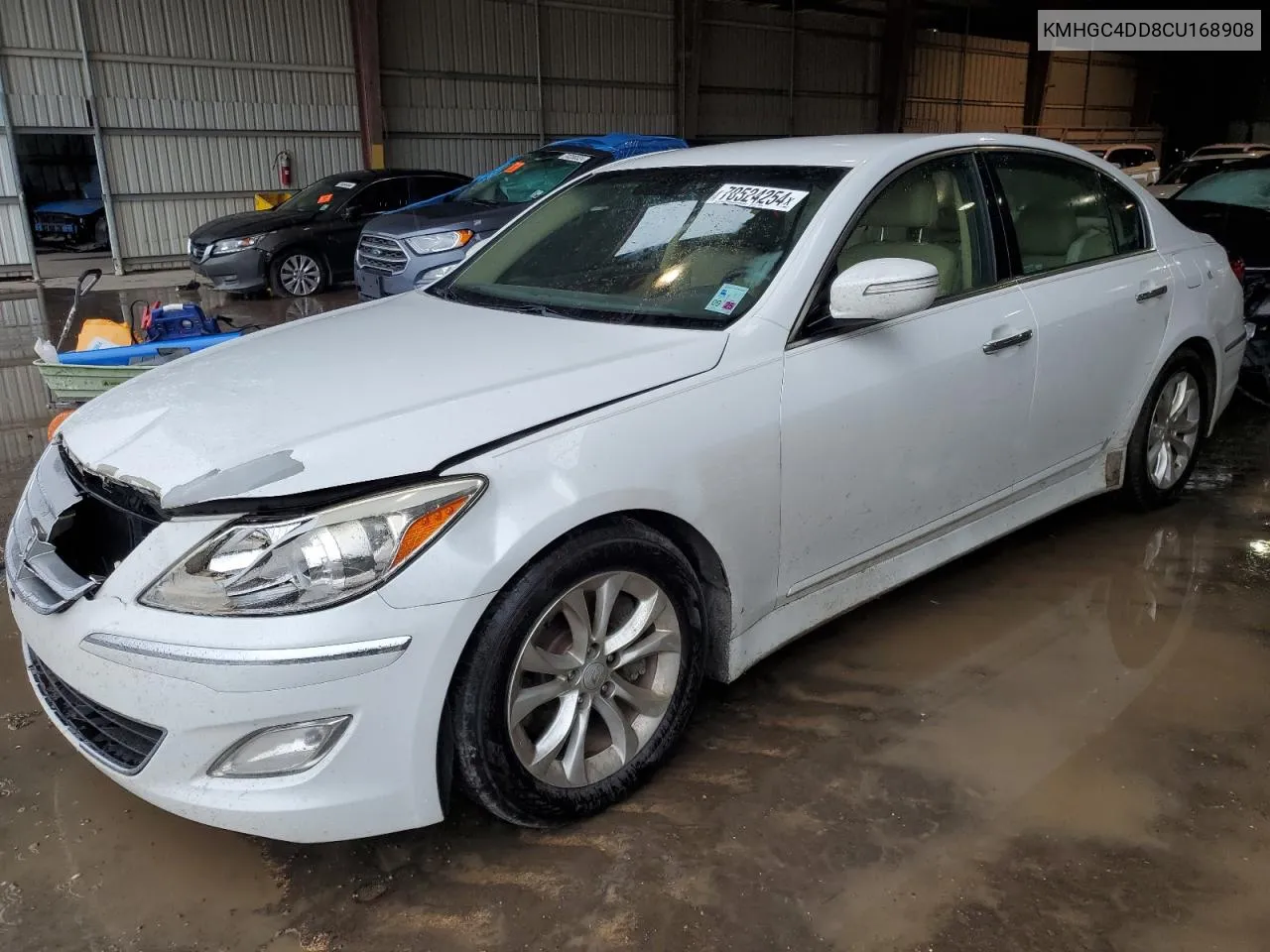 2012 Hyundai Genesis 3.8L VIN: KMHGC4DD8CU168908 Lot: 70524254