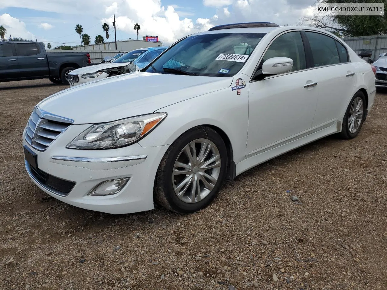 2012 Hyundai Genesis 3.8L VIN: KMHGC4DDXCU176315 Lot: 72080614