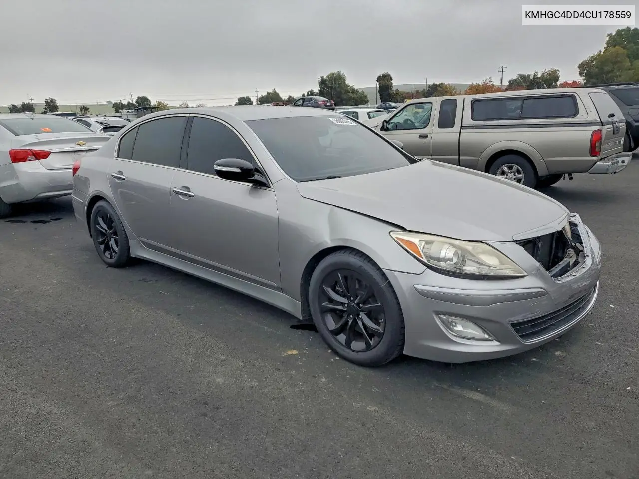 KMHGC4DD4CU178559 2012 Hyundai Genesis 3.8L