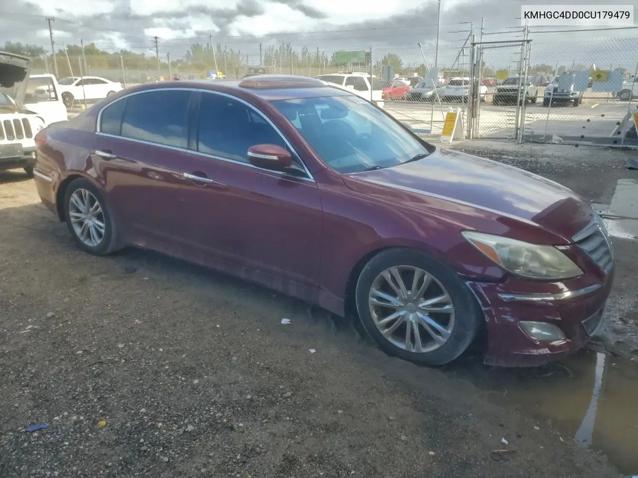 KMHGC4DD0CU179479 2012 Hyundai Genesis 3.8L