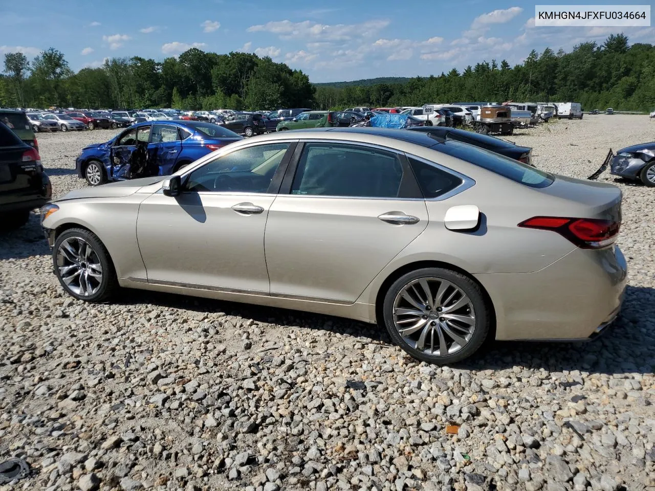 KMHGN4JFXFU034664 2015 Hyundai Genesis 5.0L