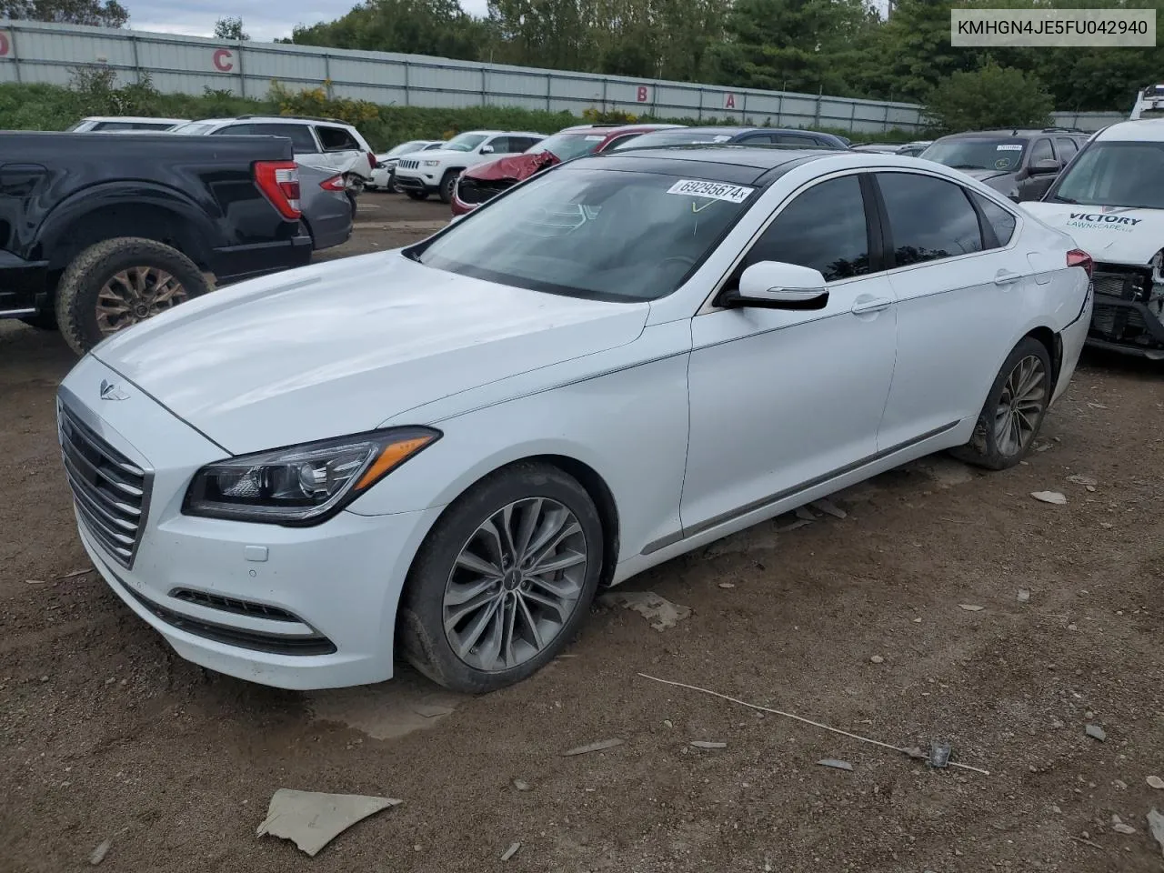 2015 Hyundai Genesis 3.8L VIN: KMHGN4JE5FU042940 Lot: 69295674