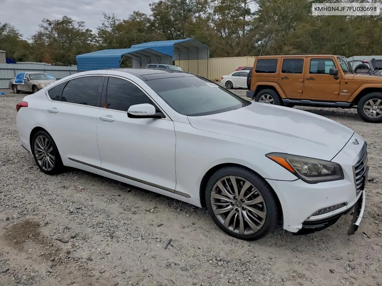 KMHGN4JF7FU030698 2015 Hyundai Genesis 5.0L