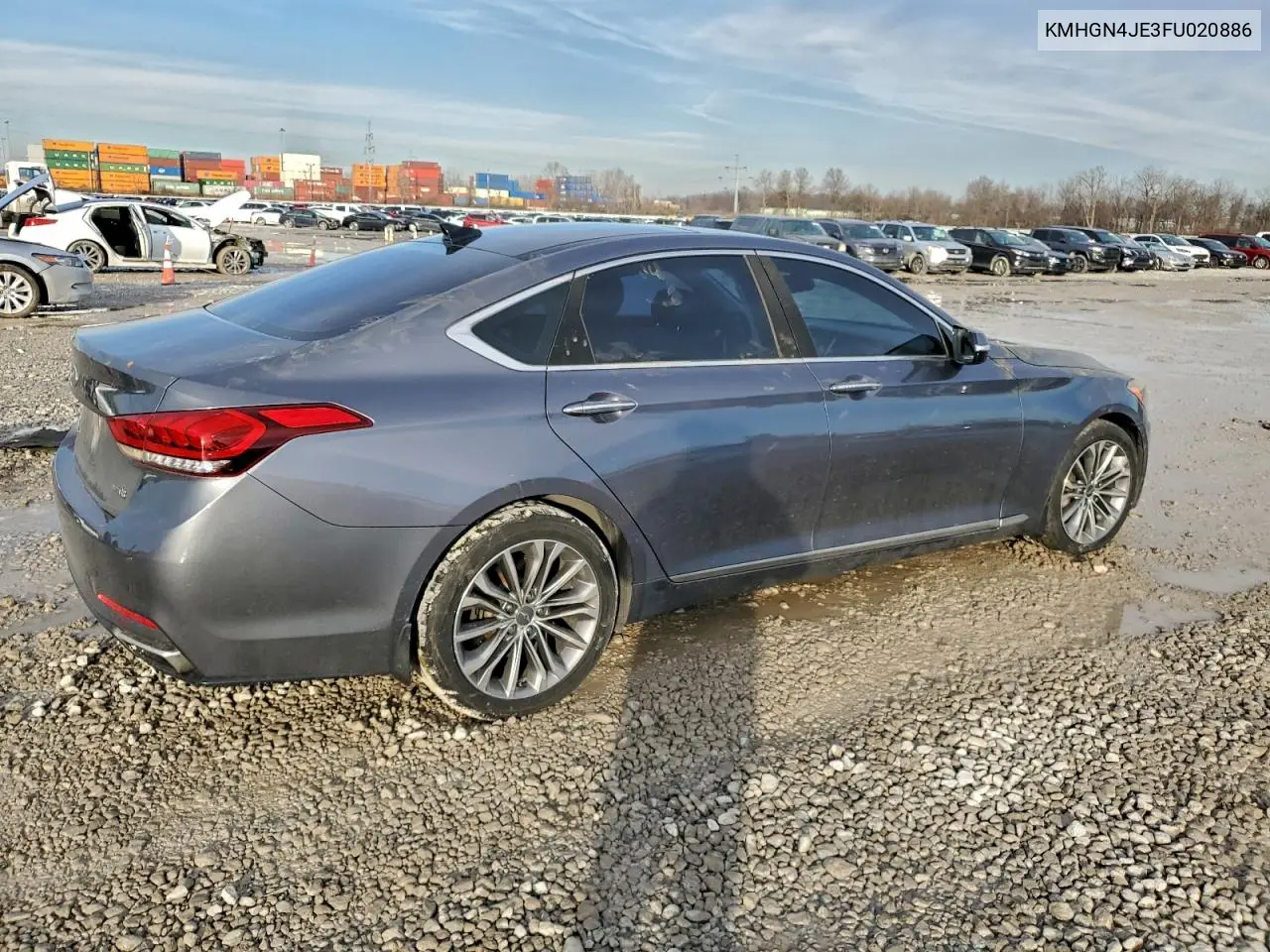 KMHGN4JE3FU020886 2015 Hyundai Genesis 3.8L