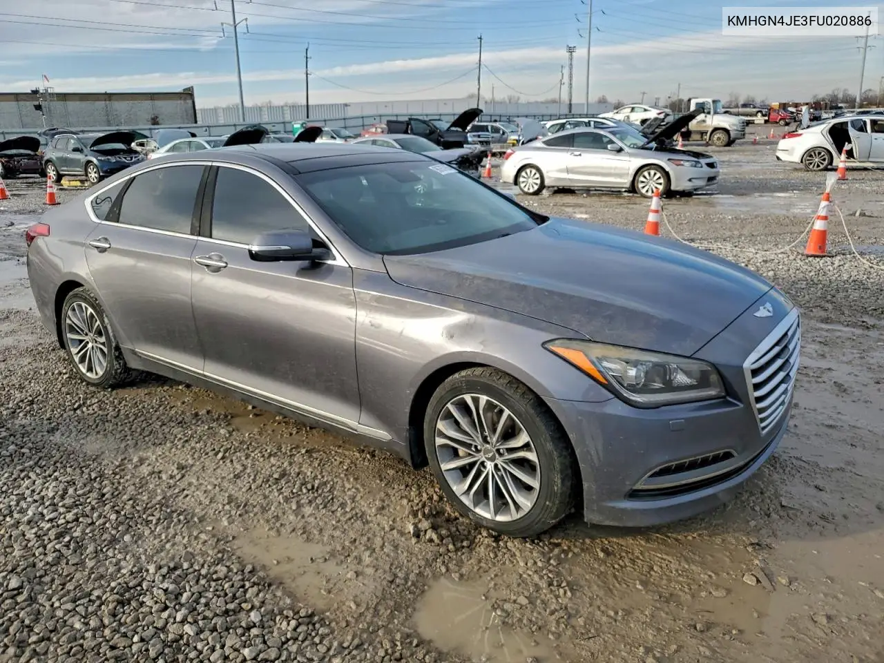 KMHGN4JE3FU020886 2015 Hyundai Genesis 3.8L