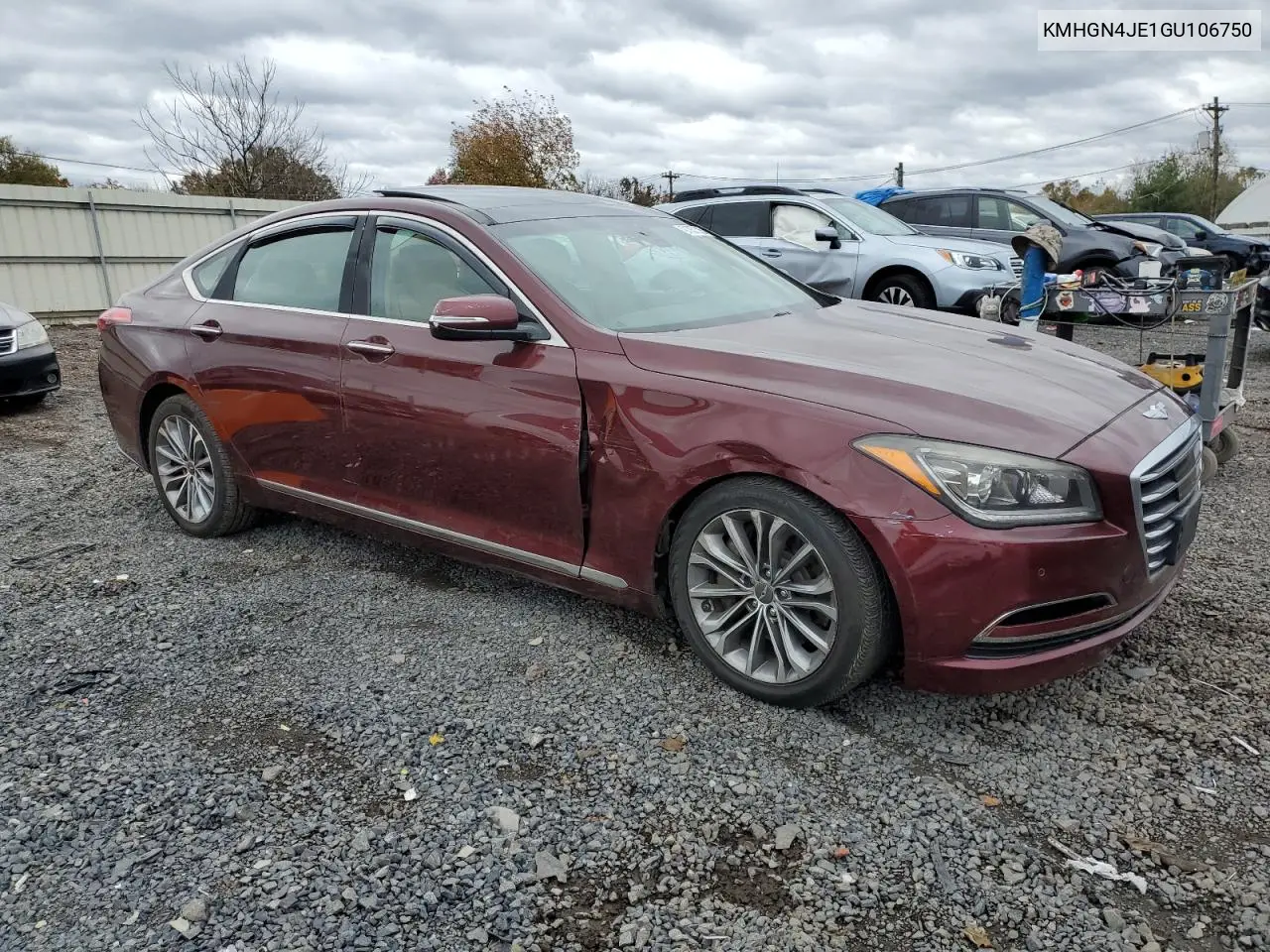 KMHGN4JE1GU106750 2016 Hyundai Genesis 3.8L