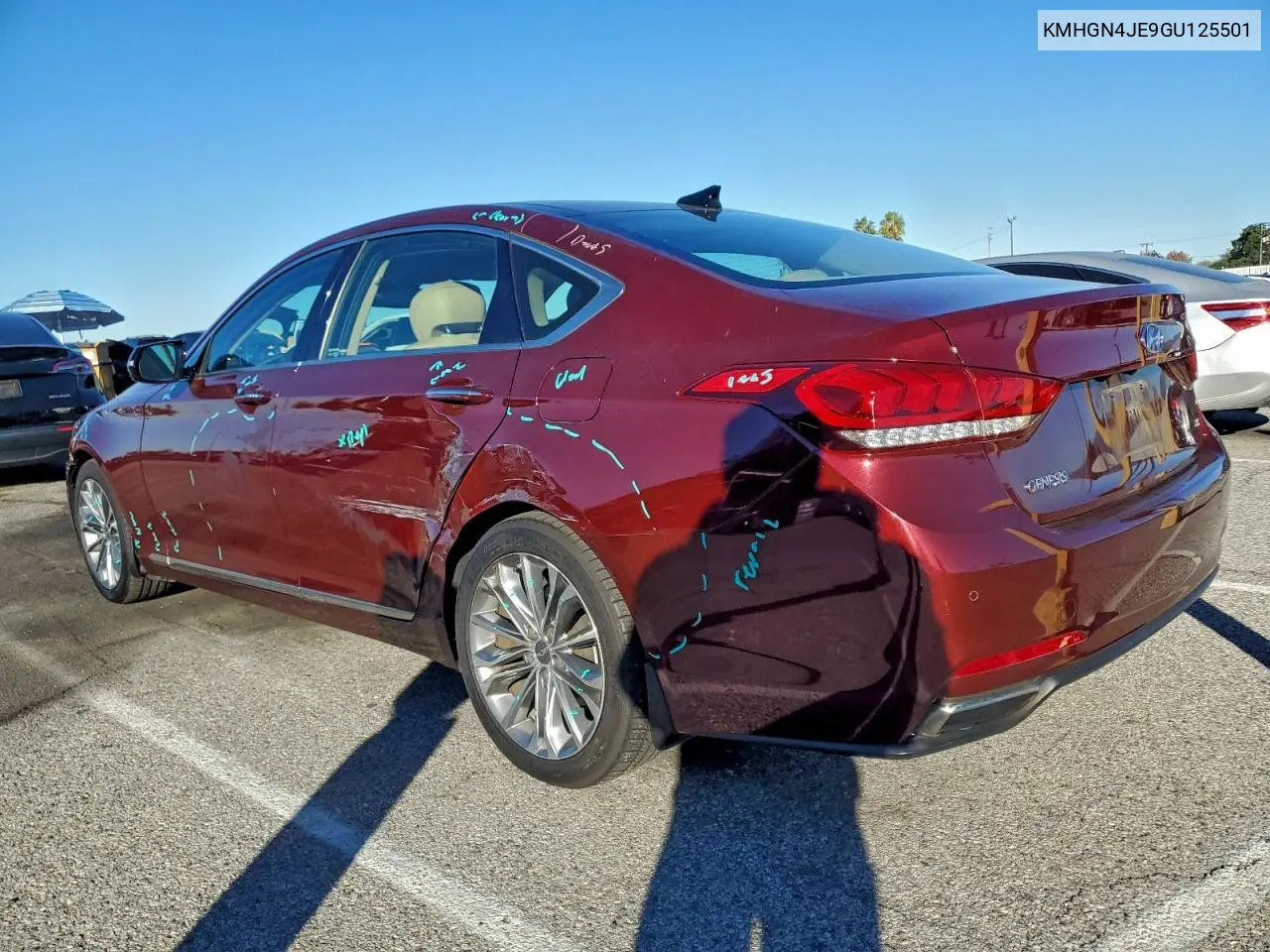 KMHGN4JE9GU125501 2016 Hyundai Genesis 3.8L