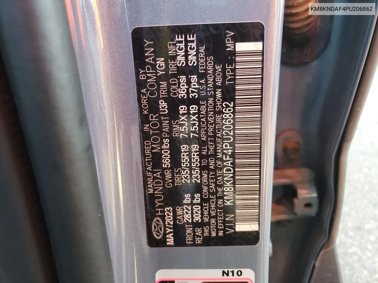 KM8KNDAF4PU206862 2023 Hyundai Ioniq 5 Sel