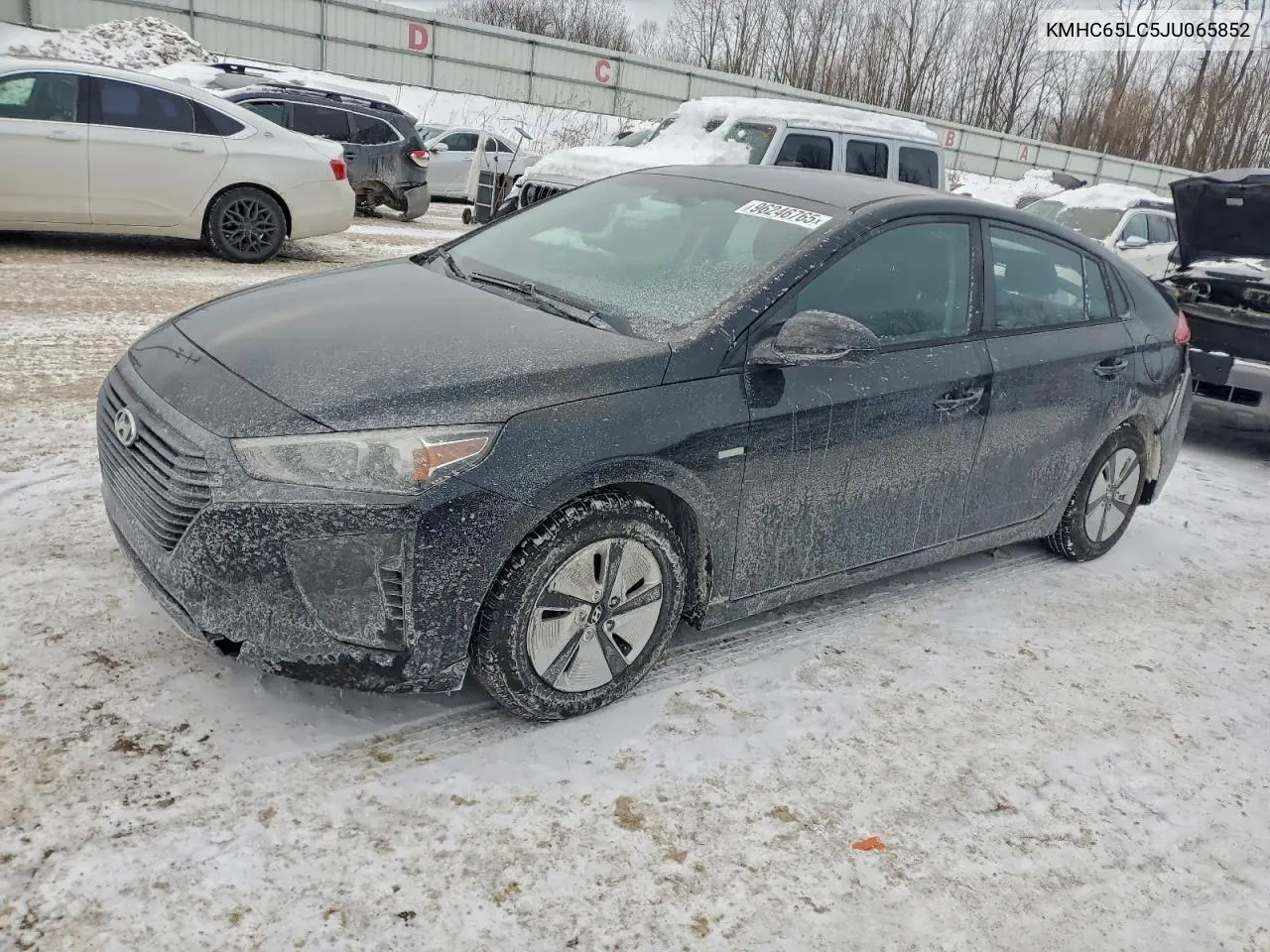 KMHC65LC5JU065852 2018 Hyundai Ioniq Blue