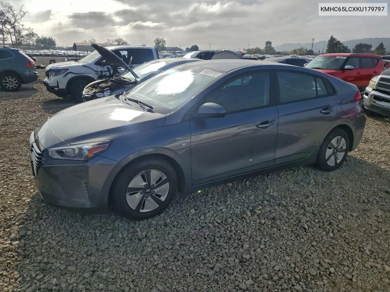 KMHC65LCXKU179797 2019 Hyundai Ioniq Blue