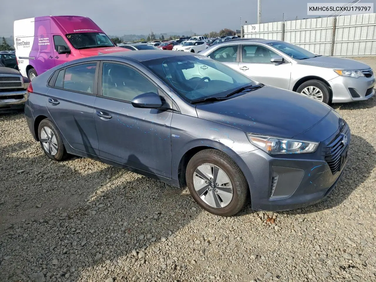 KMHC65LCXKU179797 2019 Hyundai Ioniq Blue