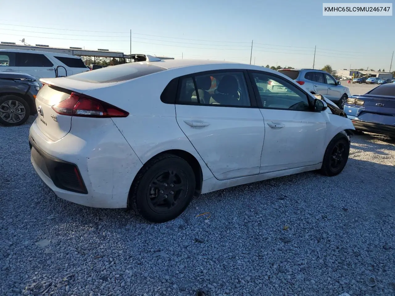 KMHC65LC9MU246747 2021 Hyundai Ioniq Blue