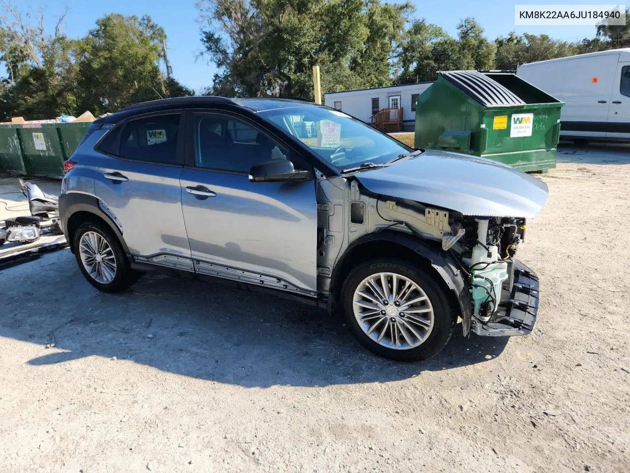 KM8K22AA6JU184940 2018 Hyundai Kona Sel