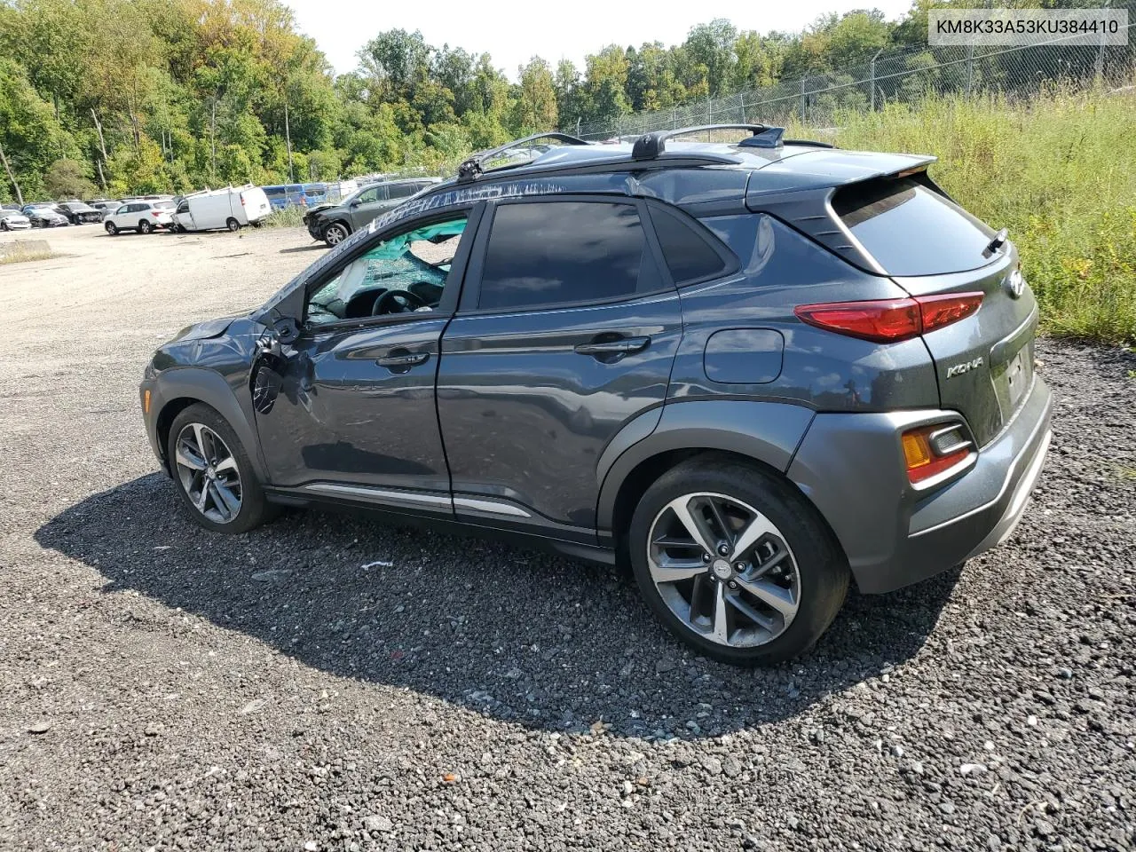 2019 Hyundai Kona Limited VIN: KM8K33A53KU384410 Lot: 72475174