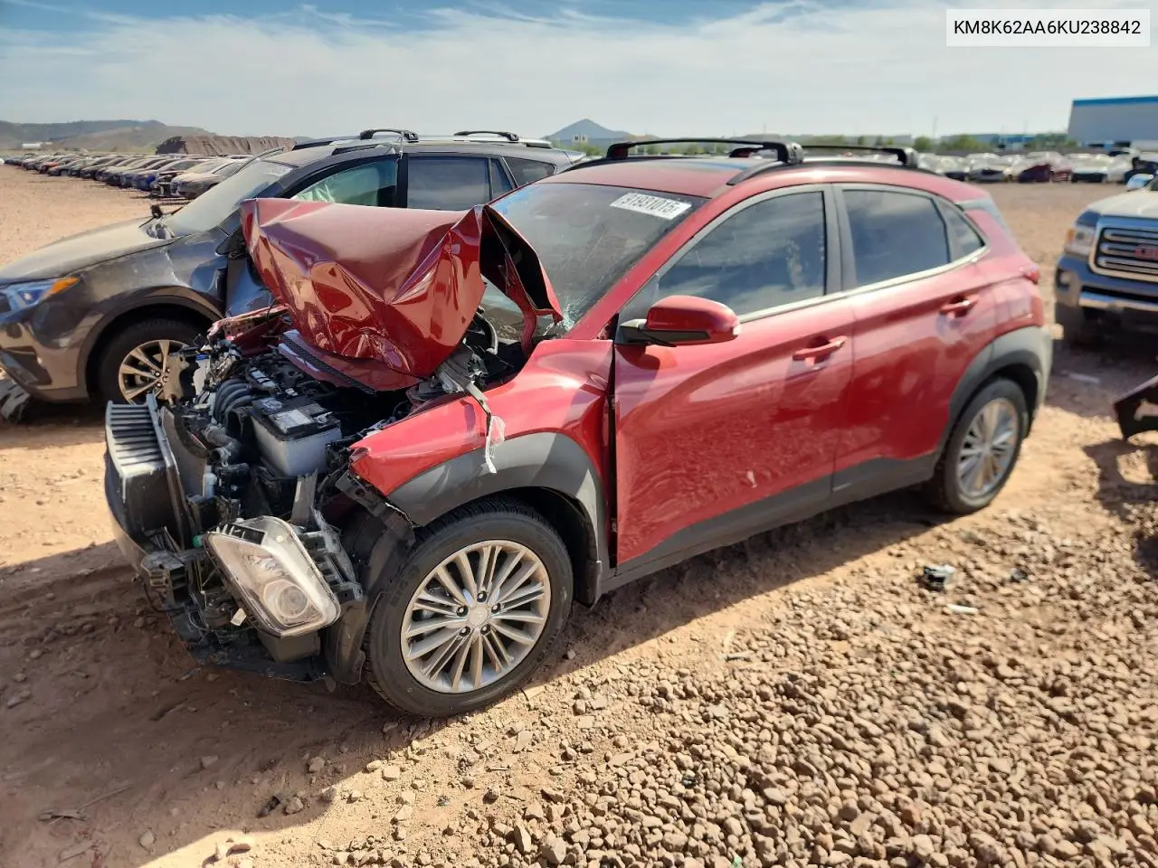 KM8K62AA6KU238842 2019 Hyundai Kona Sel