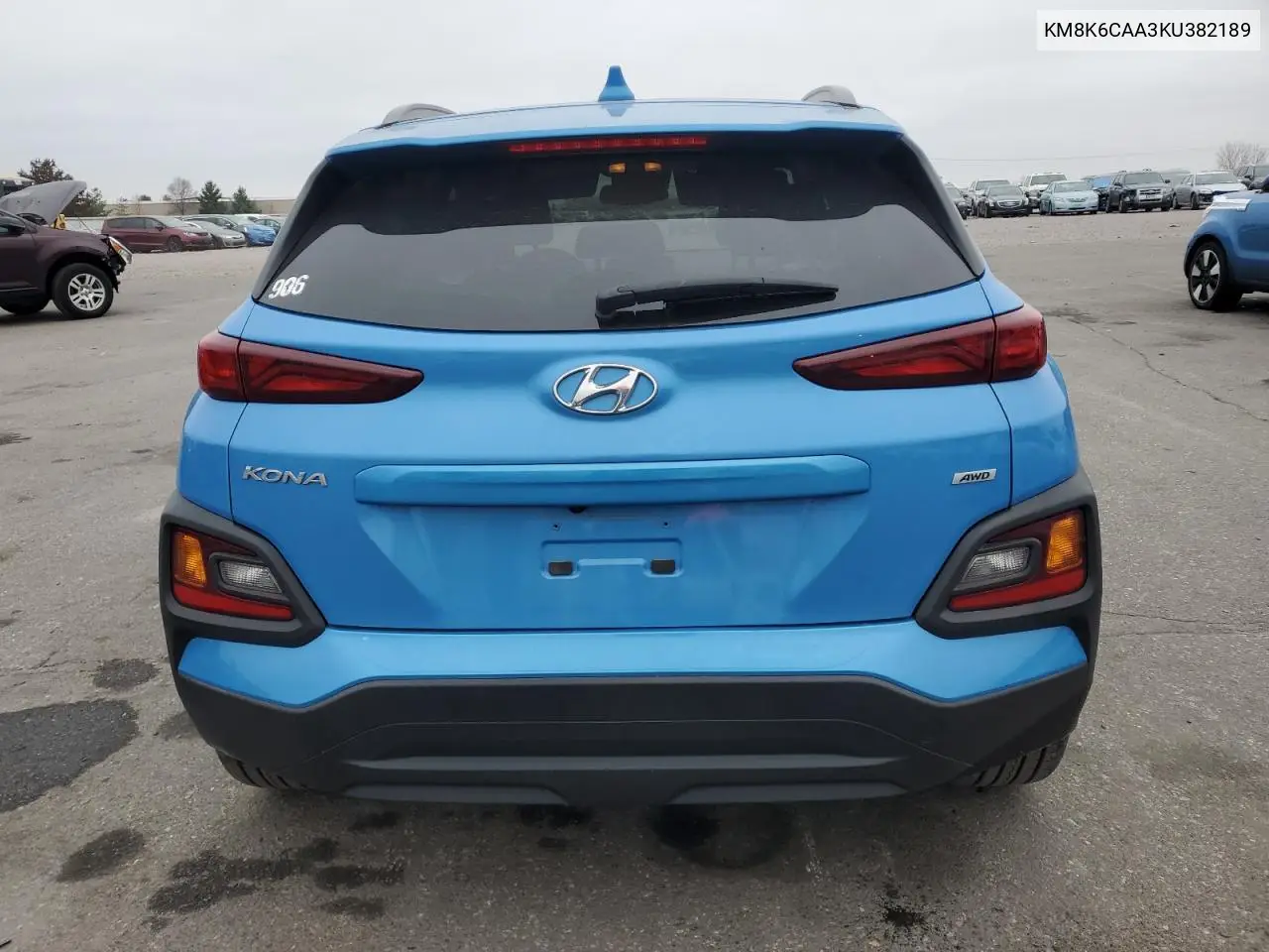KM8K6CAA3KU382189 2019 Hyundai Kona Sel