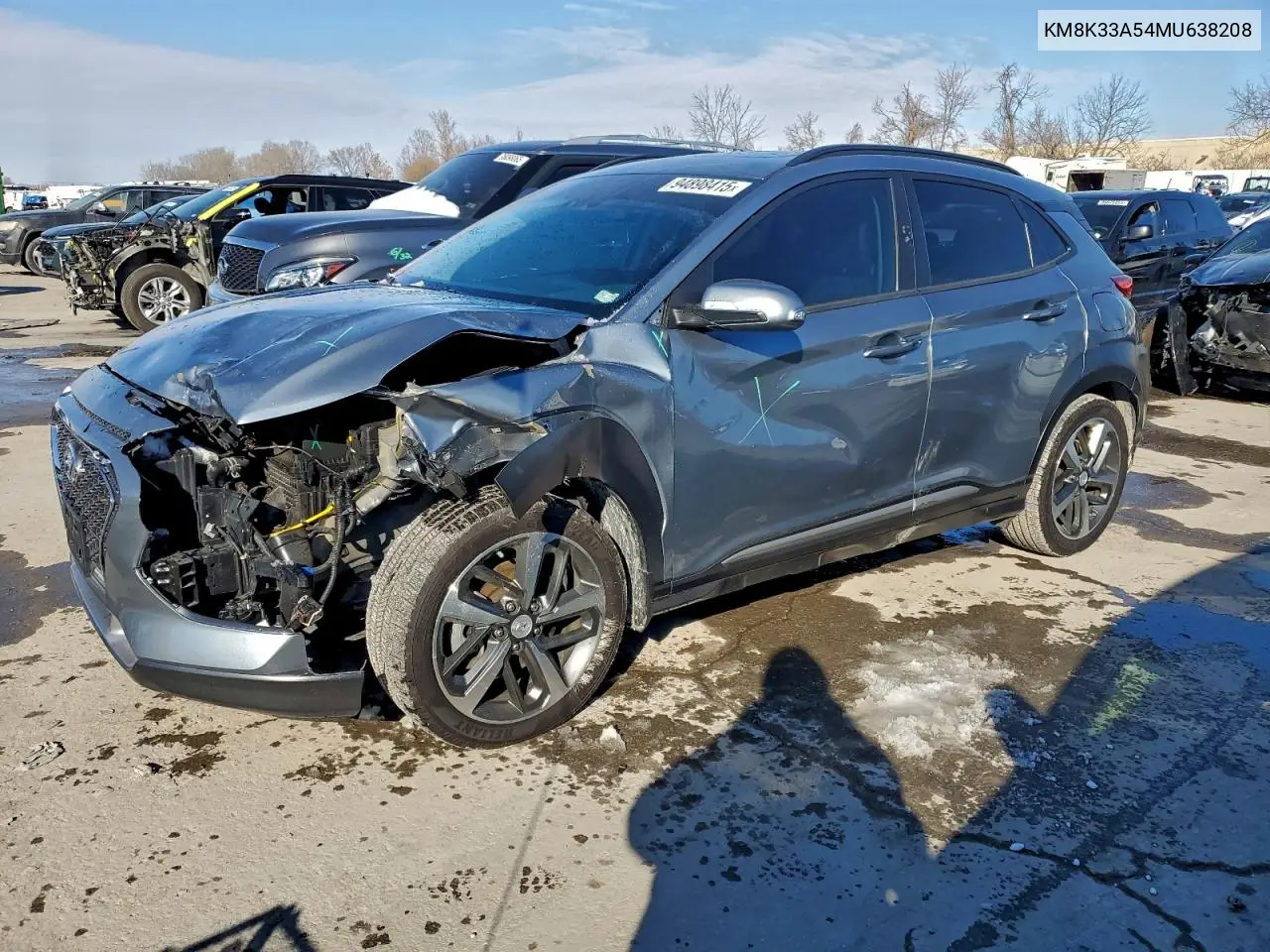KM8K33A54MU638208 2021 Hyundai Kona Limited