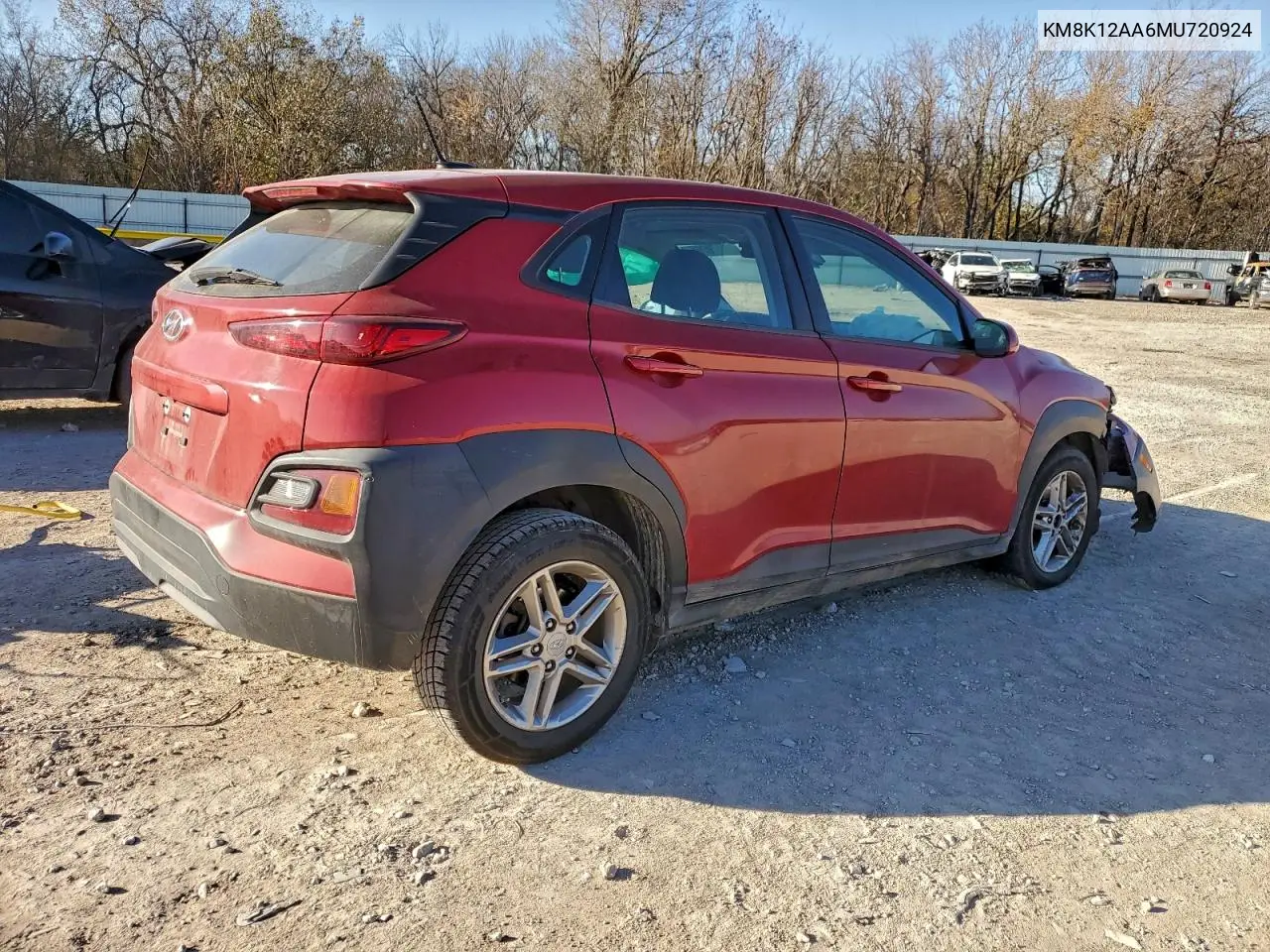 KM8K12AA6MU720924 2021 Hyundai Kona Se