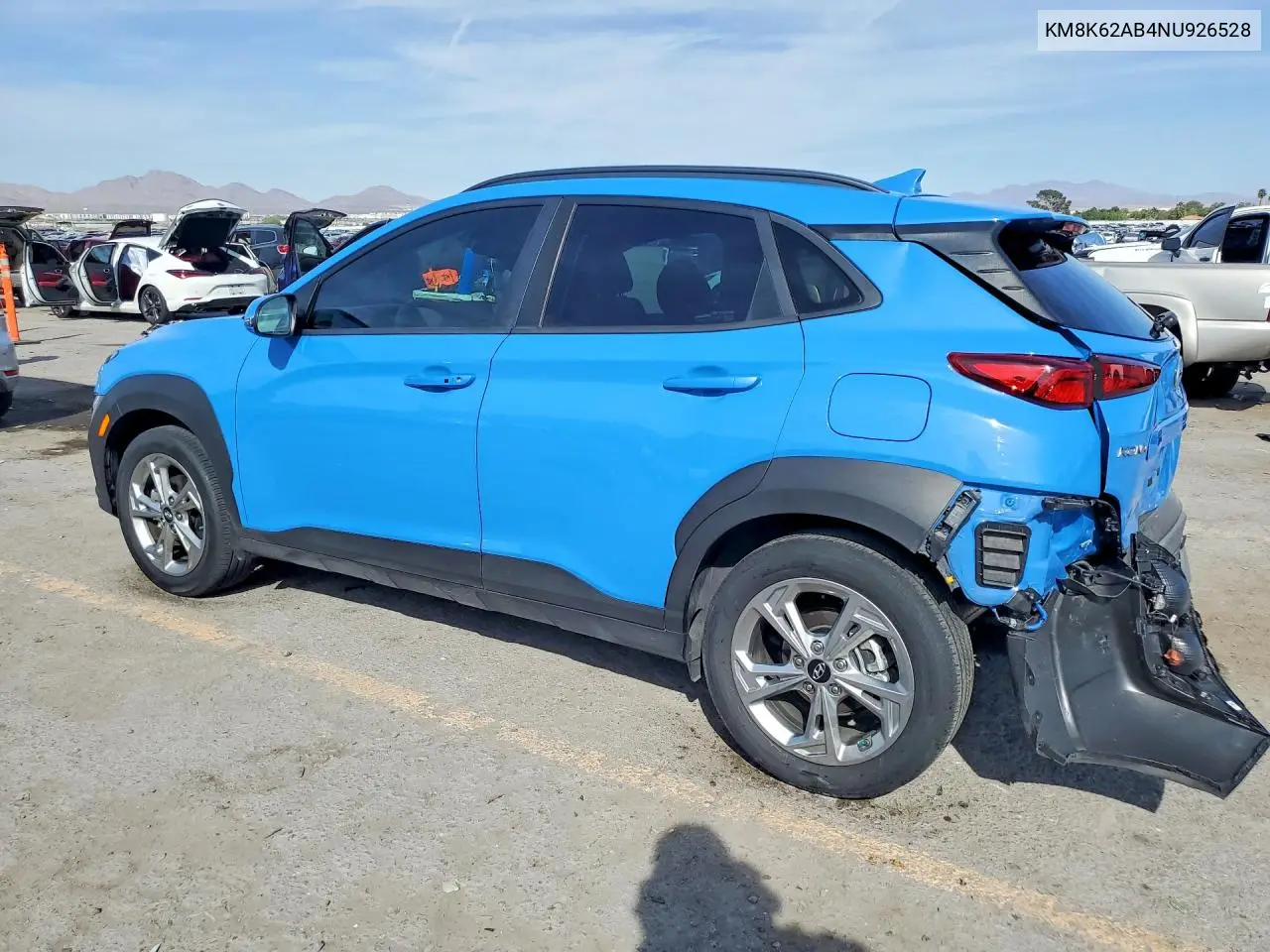 2022 Hyundai Kona Sel VIN: KM8K62AB4NU926528 Lot: 47775416
