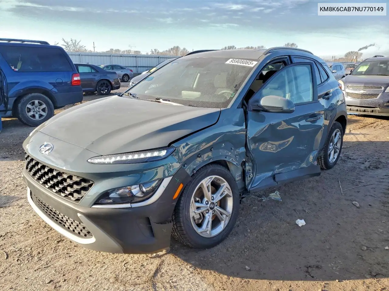 KM8K6CAB7NU770149 2022 Hyundai Kona Sel