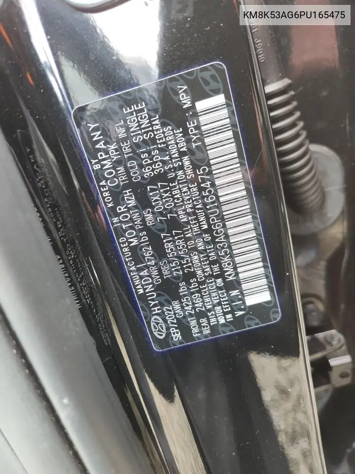 KM8K53AG6PU165475 2023 Hyundai Kona Limited