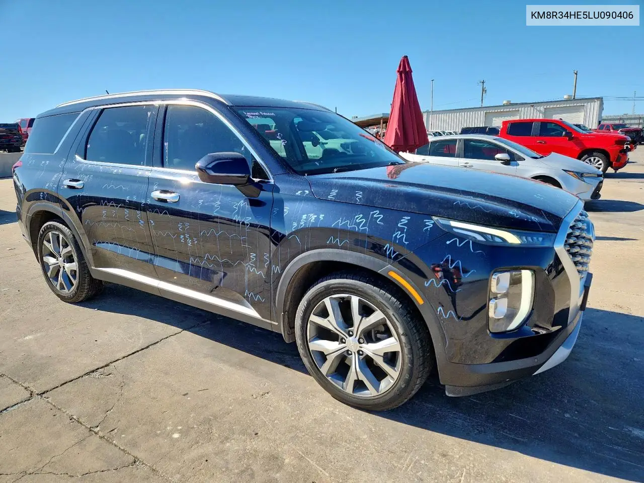 KM8R34HE5LU090406 2020 Hyundai Palisade Sel