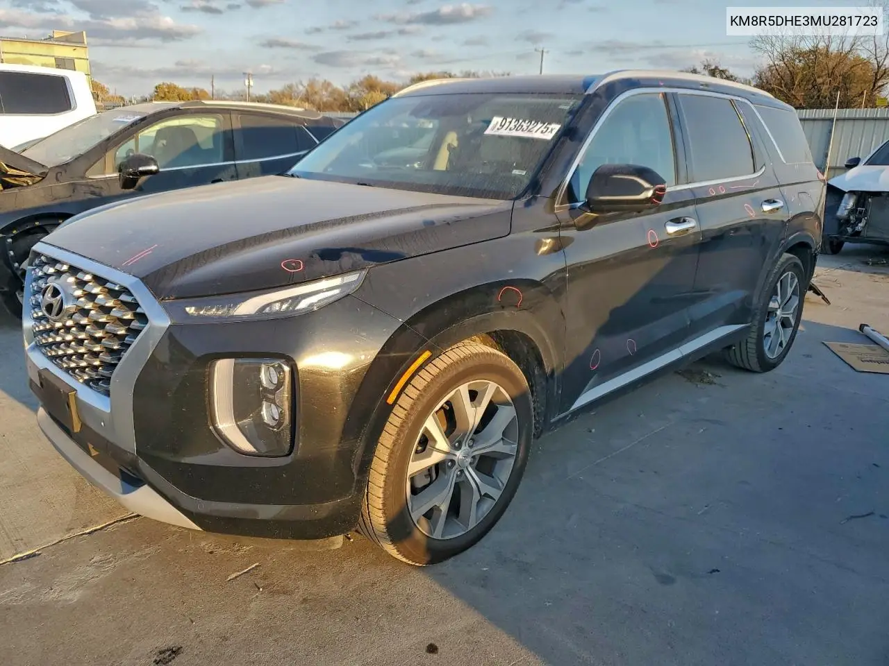 KM8R5DHE3MU281723 2021 Hyundai Palisade Limited