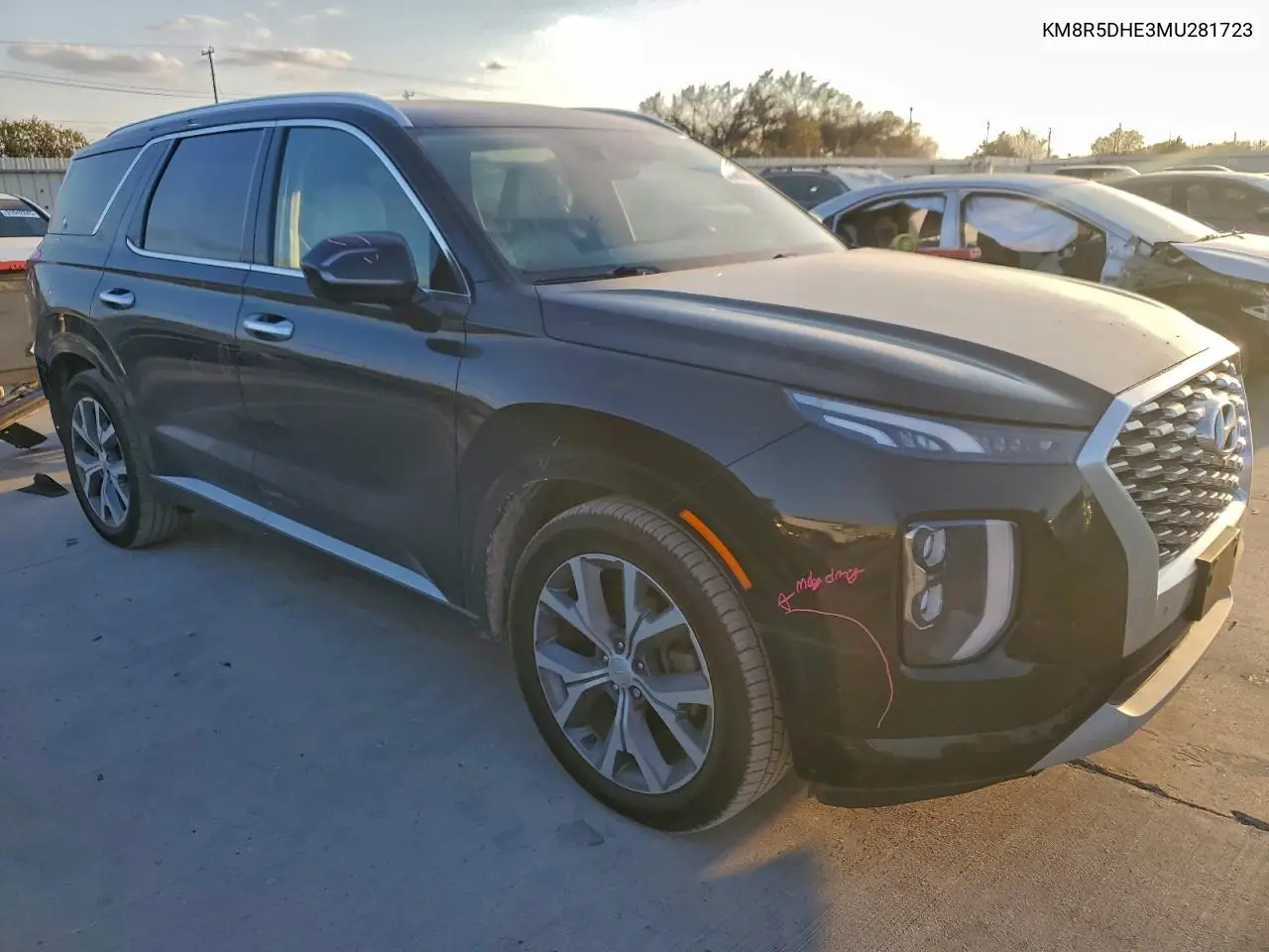 KM8R5DHE3MU281723 2021 Hyundai Palisade Limited