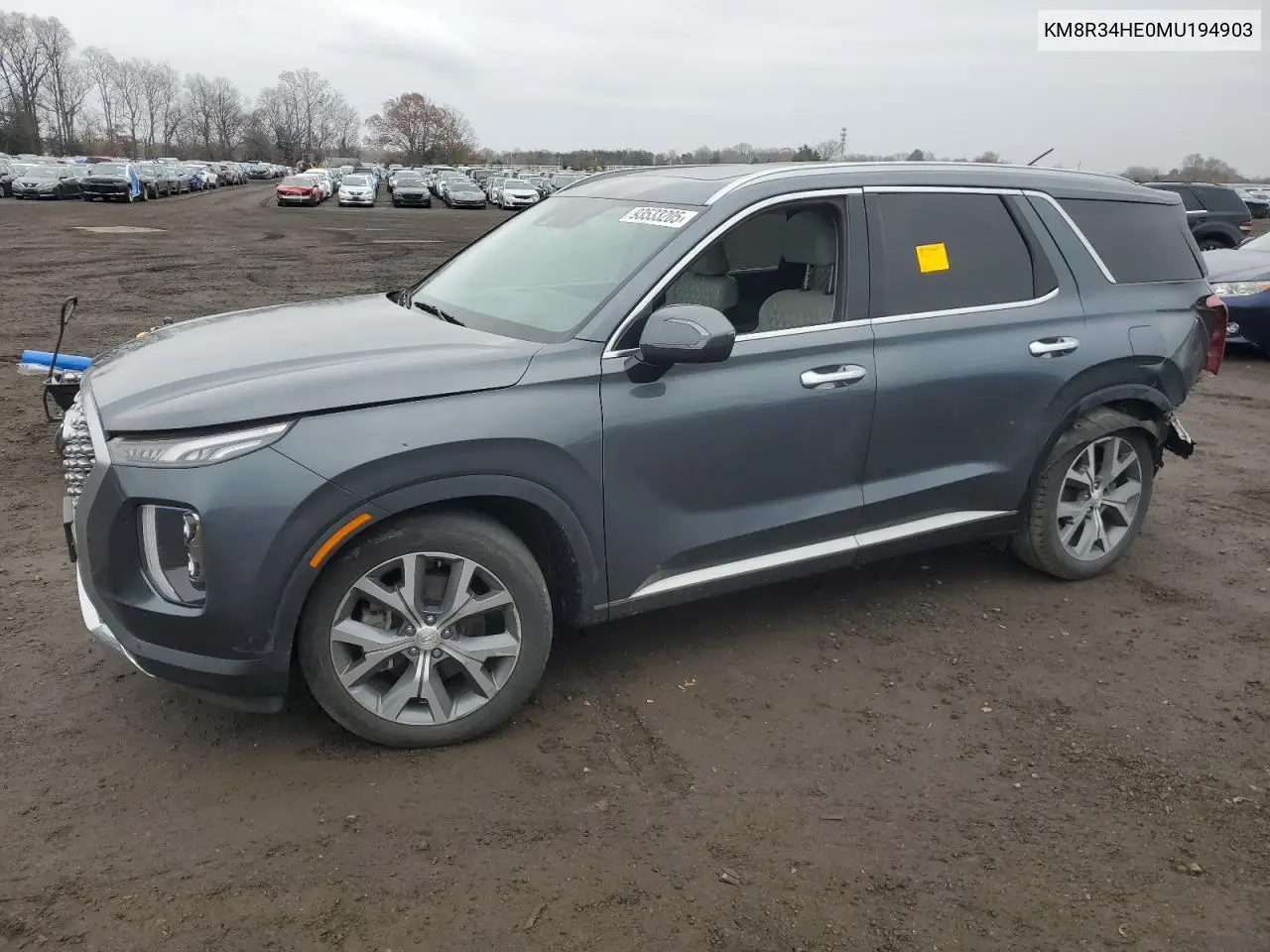 KM8R34HE0MU194903 2021 Hyundai Palisade Sel