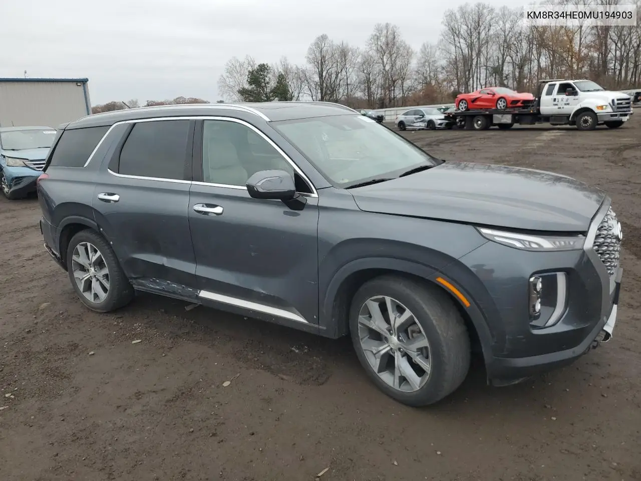 KM8R34HE0MU194903 2021 Hyundai Palisade Sel