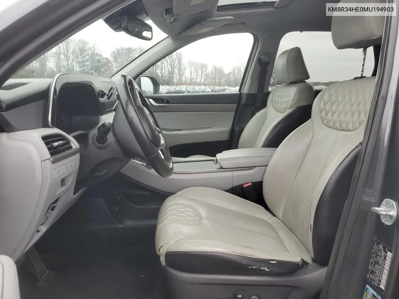 KM8R34HE0MU194903 2021 Hyundai Palisade Sel