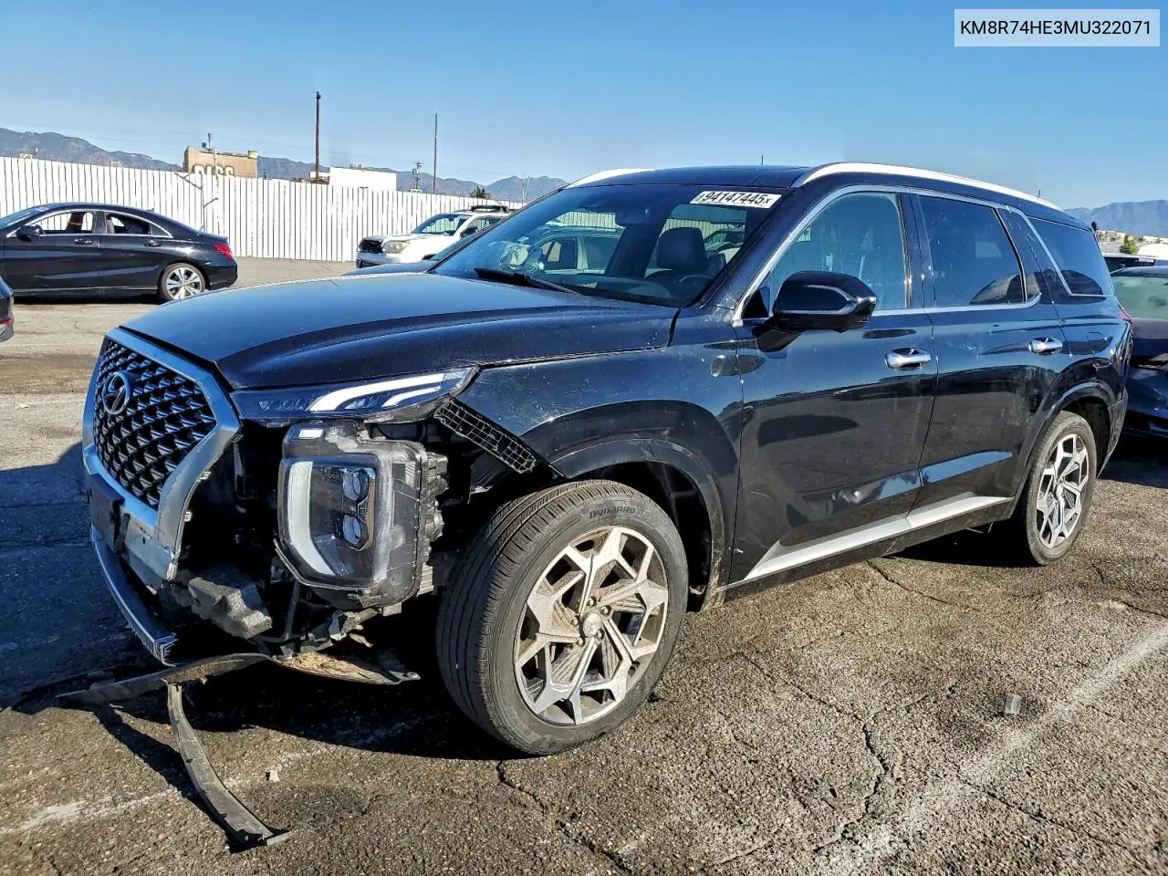KM8R74HE3MU322071 2021 Hyundai Palisade Calligraphy